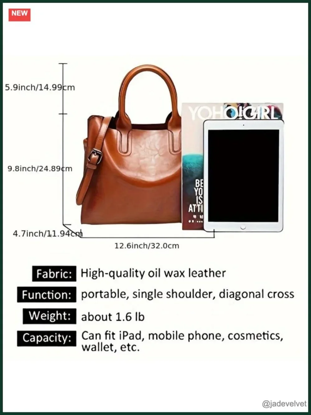 Faux Leather Top Handle Tote Satchel with Adjustable Shoulder Strap